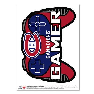 Montreal Canadiens - 16'' x 22'' Controller Gamer Wall Decal