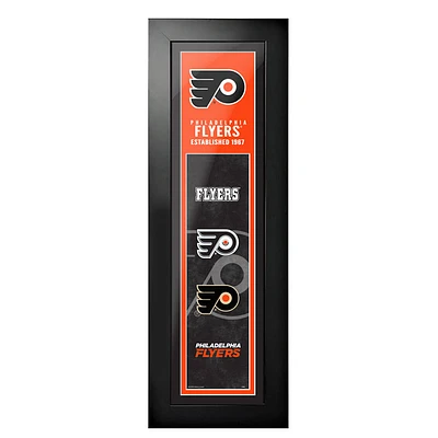 Philadelphia Flyers - 6'' x 22'' Logos to History Framed Art