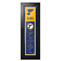 St. Louis Blues - 6'' x 22'' Logos to History Framed Art