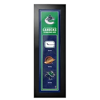 Vancouver Canucks - 6'' x 22'' Logos to History Framed Art