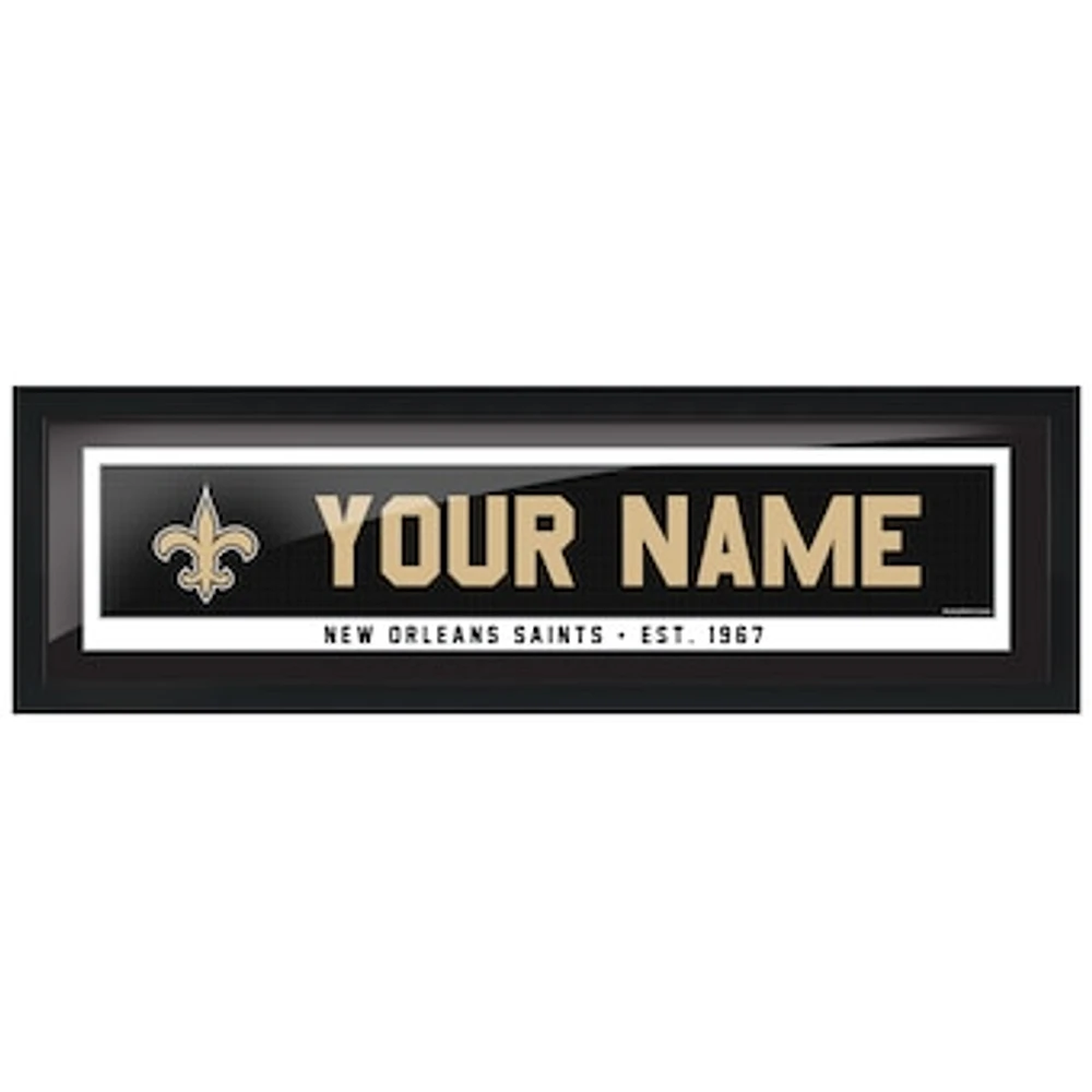 New Orleans Saints - 6'' x 22'' Personalized Framed Art