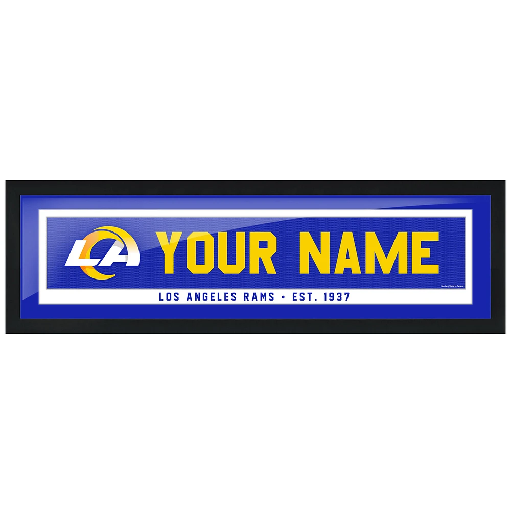 Los Angeles Rams - 6'' x 22'' Personalized Framed Art