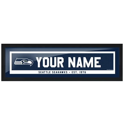 Seattle Seahawks - 6'' x 22'' Personalized Framed Art