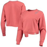 Women's League Collegiate Wear Texas Orange Longhorns Corded Timber Cropped Pullover Sweatshirt