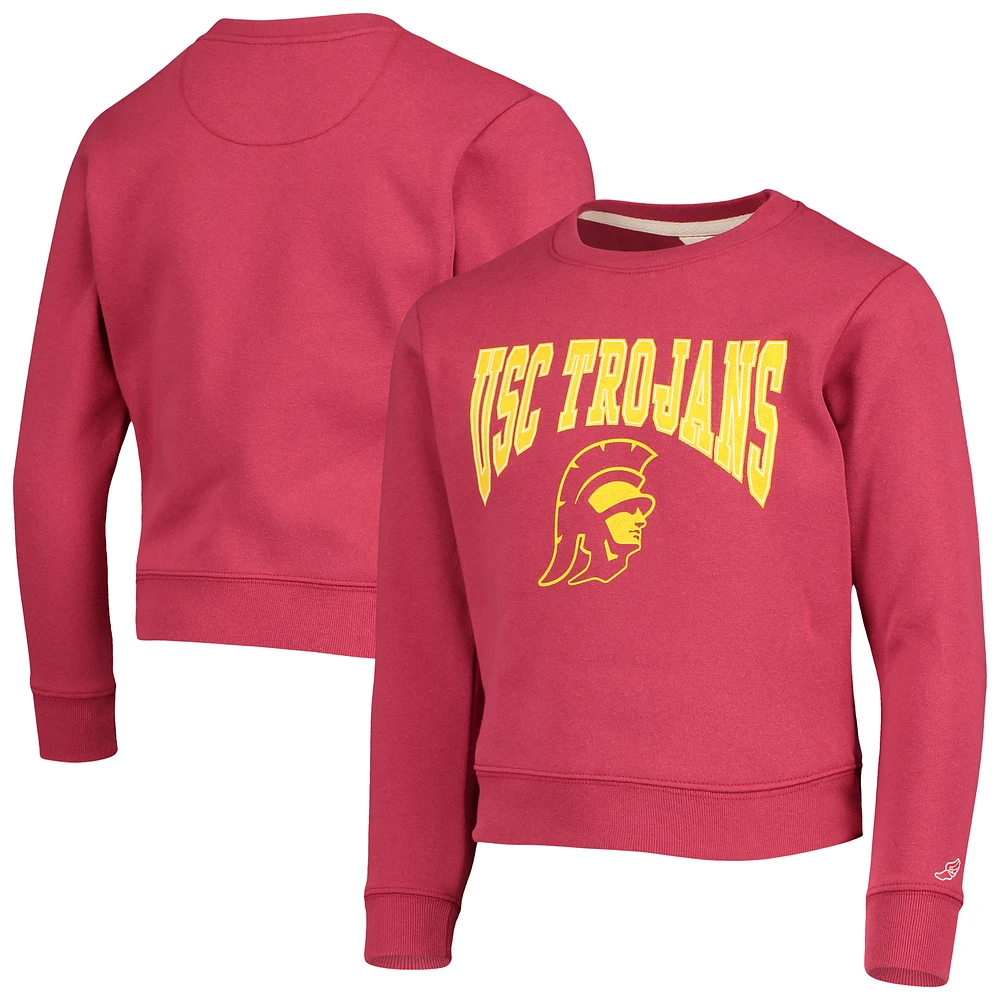 Youth League Collegiate Wear Cardinal USC Trojans Essential Pullover Sweatshirt