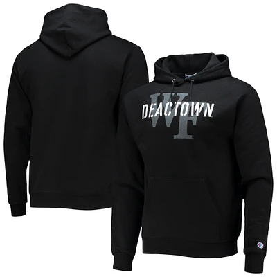 Men's Champion Black Wake Forest Demon Deacons Deactown Pullover Hoodie