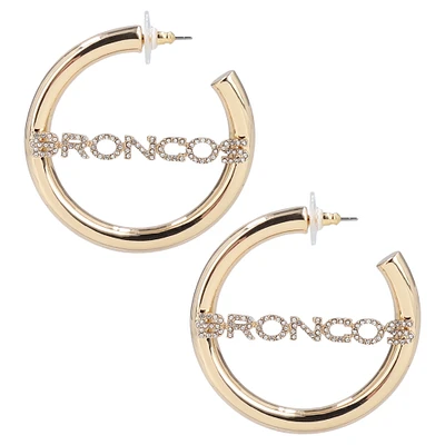 BaubleBar Denver Broncos Logo Large Hoop Earrings