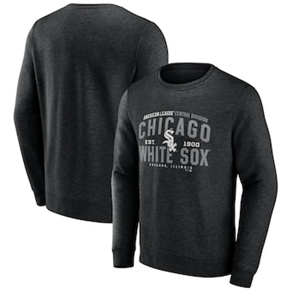 Men's Fanatics Heathered Black Chicago White Sox Classic Move Pullover Sweatshirt