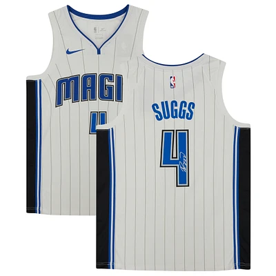 Jalen Suggs Orlando Magic Autographed Nike White Association Swingman Jersey