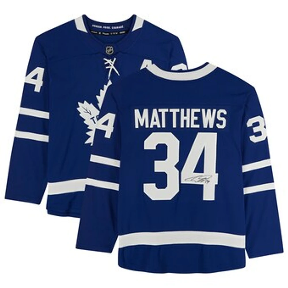 Auston Matthews Blue Toronto Maple Leafs Autographed Fanatics Breakaway Assistant Captain Jersey