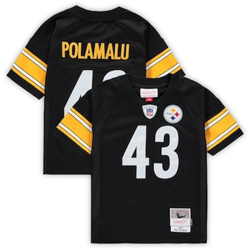 Preschool Mitchell & Ness Troy Polamalu Black Pittsburgh Steelers Retired Legacy Jersey