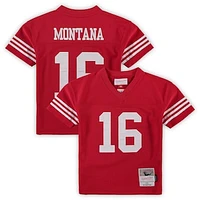 Preschool Mitchell & Ness Joe Montana Scarlet San Francisco 49ers 1990 Retired Player Legacy Jersey