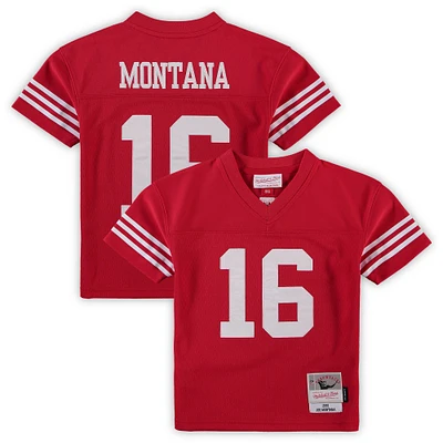 Preschool Mitchell & Ness Joe Montana Scarlet San Francisco 49ers 1990 Retired Player Legacy Jersey