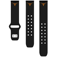 Black Texas Longhorns 20mm Samsung Silicone Watch Band
