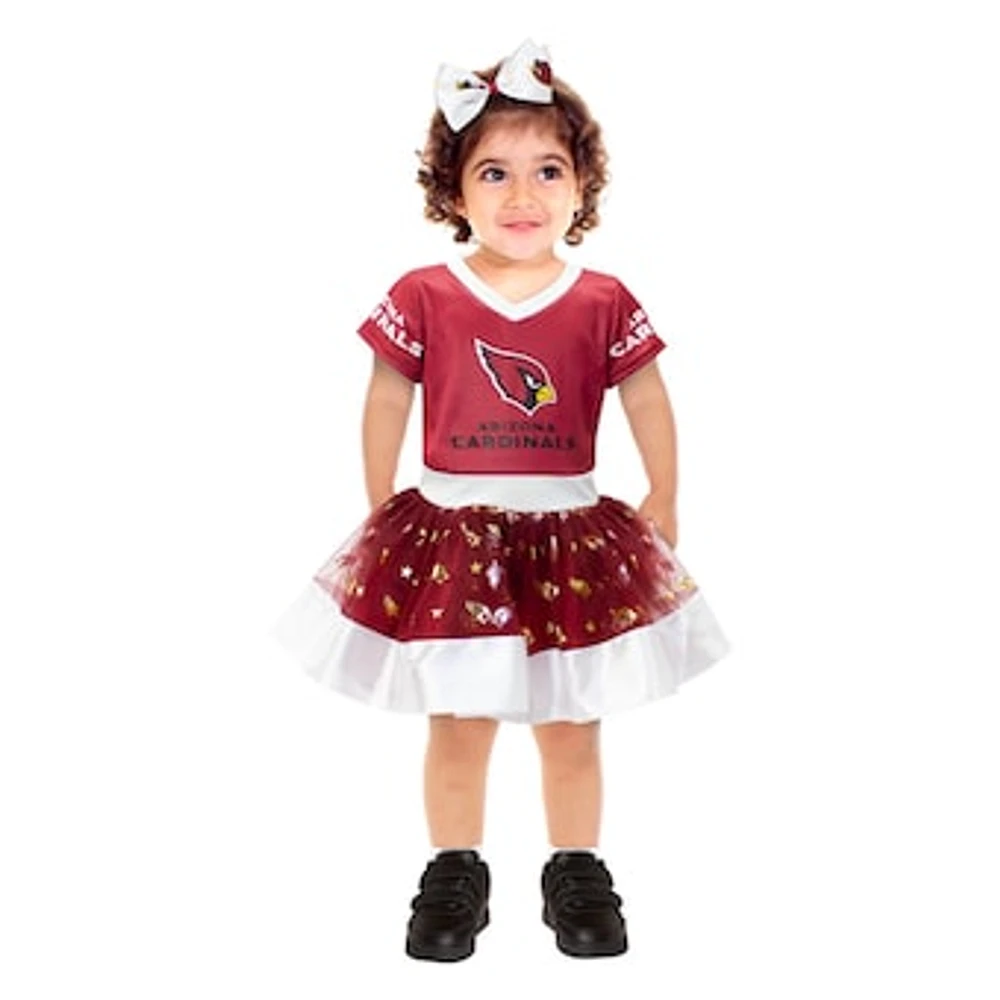 Girls Toddler Cardinal Arizona Cardinals Tutu Tailgate Game Day V-Neck Costume