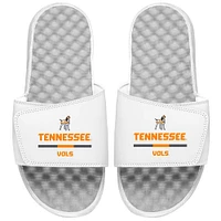Men's ISlide White Tennessee Volunteers Split Bar Slide Sandals