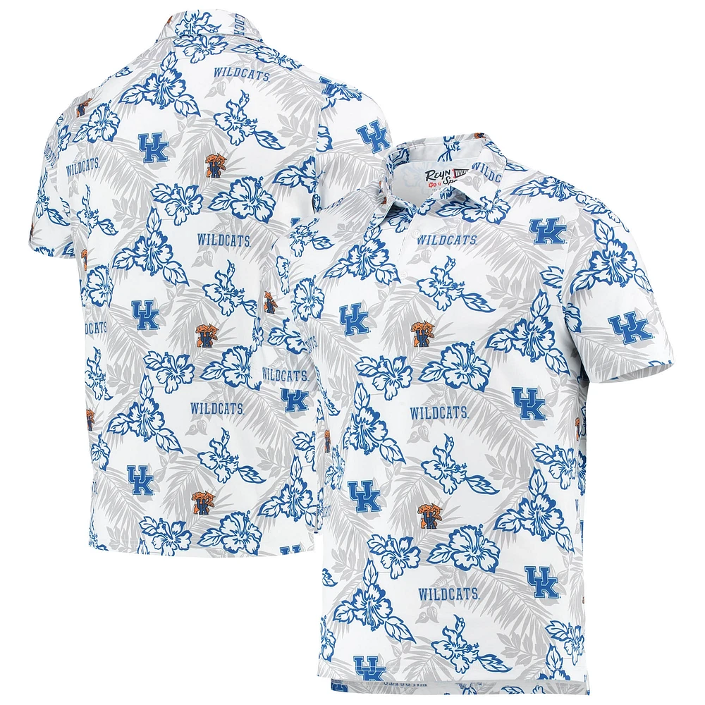 Men's Reyn Spooner White Kentucky Wildcats Performance Polo