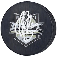 Chris Driedger Seattle Kraken Autographed 2012 NHL Draft Logo Hockey Puck