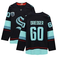 Chris Driedger Deep Sea Blue Seattle Kraken Autographed Fanatics Breakaway Jersey