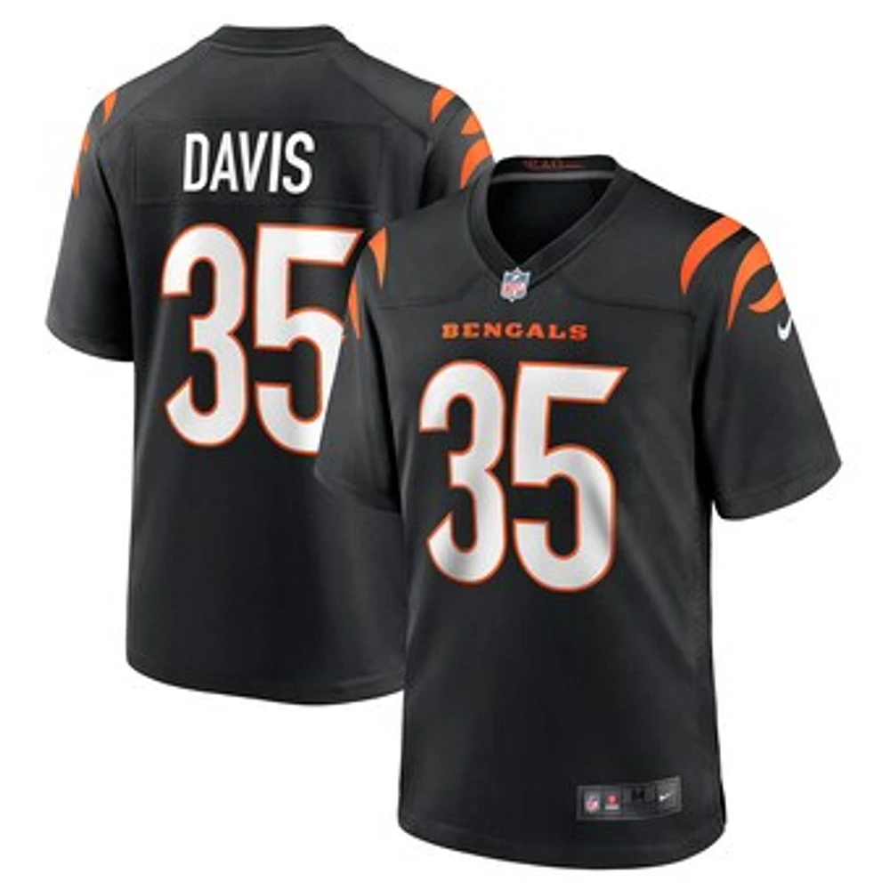 Men's Nike Jalen Davis Black Cincinnati Bengals Game Player Jersey