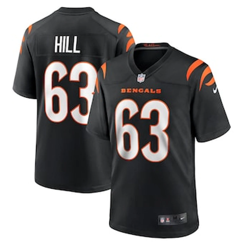 Men's Nike Trey Hill Black Cincinnati Bengals Game Jersey