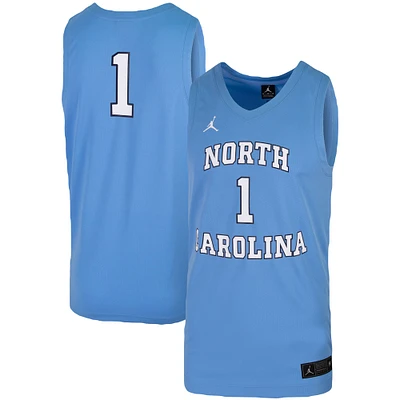 Unisex Jordan Brand #1 Carolina Blue North Tar Heels Women's Basketball Replica Jersey