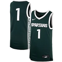 Youth Nike #1 Green Michigan State Spartans Team Replica Basketball Jersey