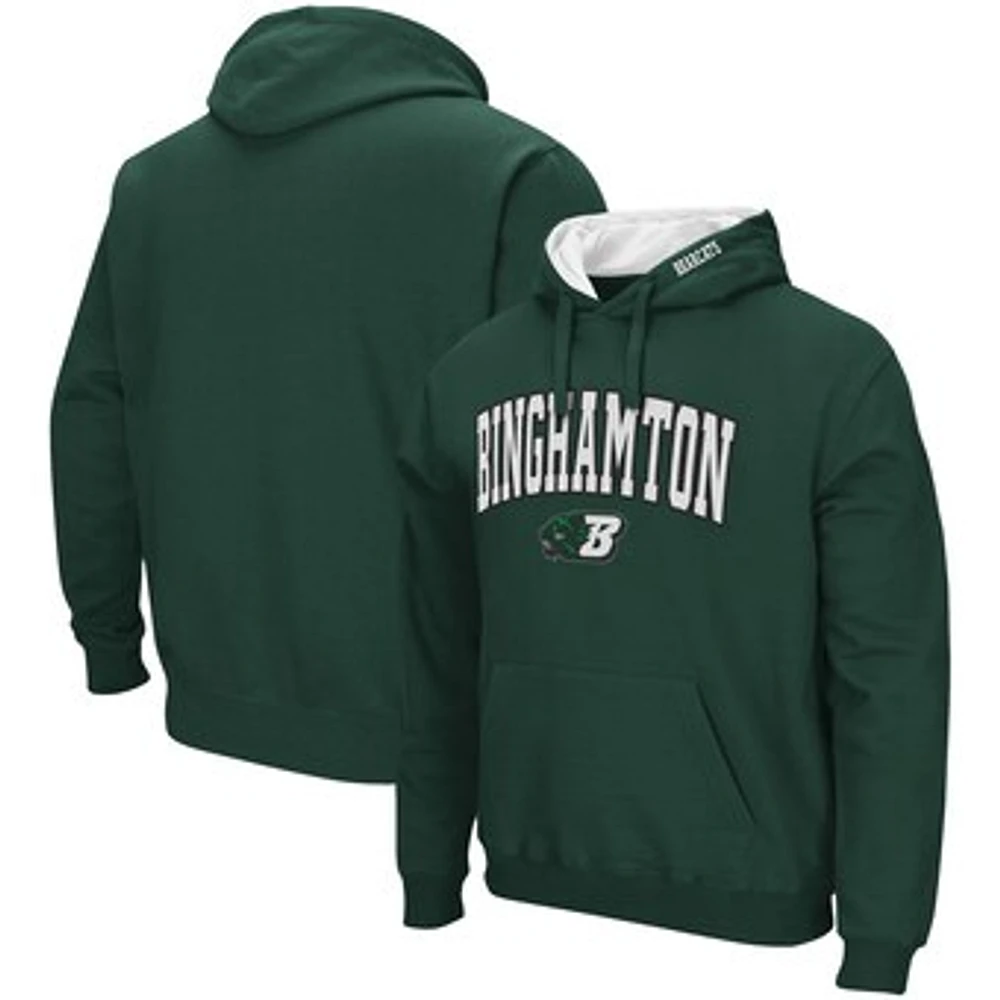 Men's Colosseum Green Binghamton Bearcats Isle Pullover Hoodie