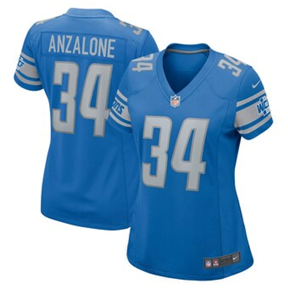 Women's Nike Alex Anzalone Blue Detroit Lions Game Jersey