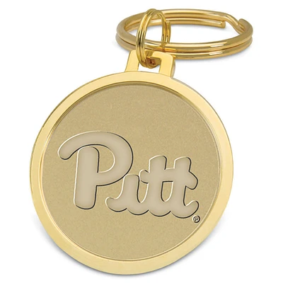 Gold Pitt Panthers Split-Wire Logo Key Ring