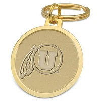 Gold Utah Utes Split-Wire Logo Key Ring