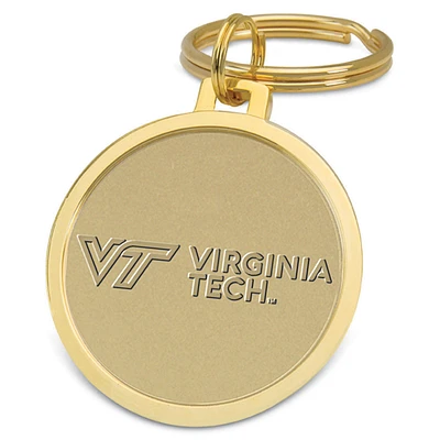 Gold Virginia Tech Hokies Split-Wire Logo Key Ring
