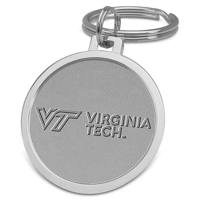 Silver Virginia Tech Hokies Split-Wire Logo Key Ring