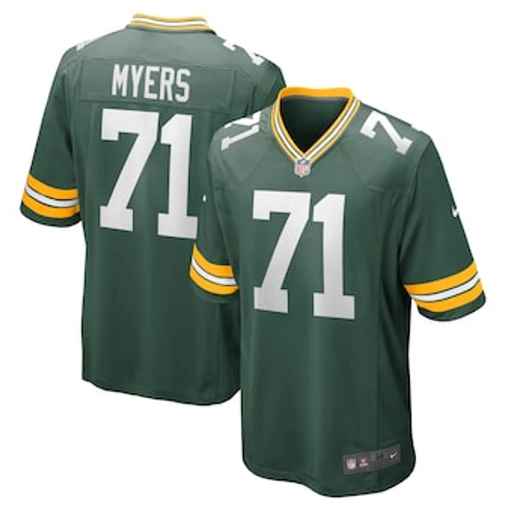 Men's Nike Josh Myers Green Green Bay Packers Game Jersey