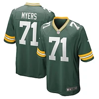 Men's Nike Josh Myers Green Green Bay Packers Game Jersey