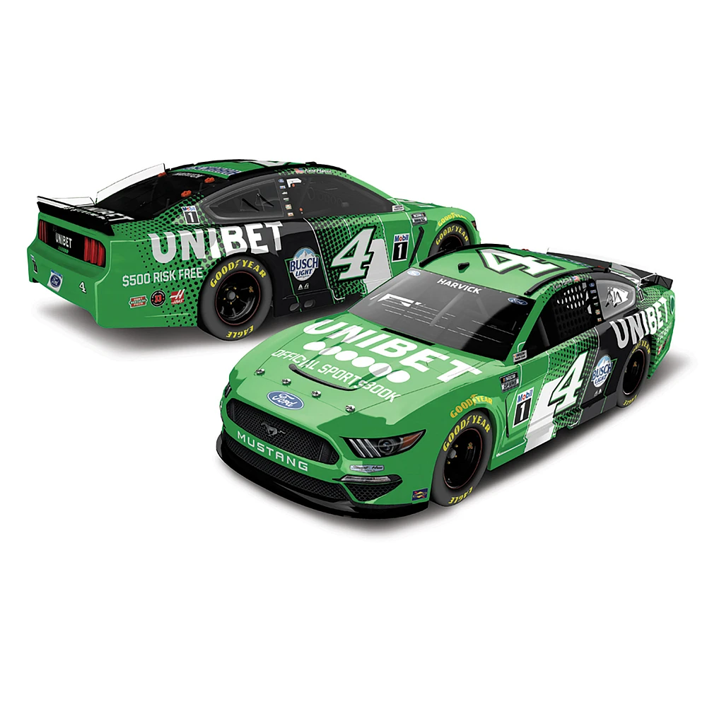 Action Racing Kevin Harvick 2021 #4 Unibet 1:24 Elite Die-Cast Ford Mustang