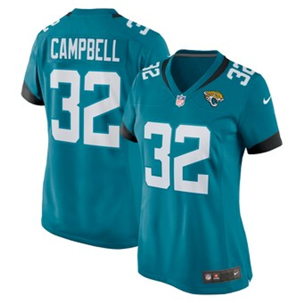 Women's Nike Tyson Campbell Teal Jacksonville Jaguars Game Jersey