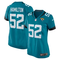 Women's Nike DaVon Hamilton Teal Jacksonville Jaguars Game Jersey