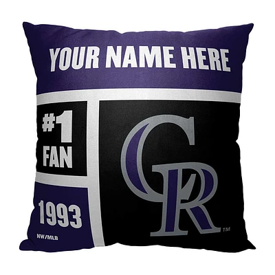 The Northwest Group Colorado Rockies 18'' x 18'' Colorblock Personalized Throw Pillow