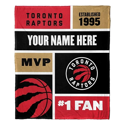 The Northwest Group Toronto Raptors 50'' x 60'' Colorblock Personalized Silk Touch Throw