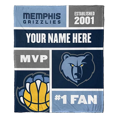 The Northwest Group Memphis Grizzlies 50'' x 60'' Colorblock Personalized Silk Touch Throw