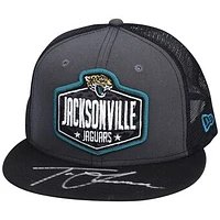 Trevor Lawrence Jacksonville Jaguars Autographed New Era 2021 NFL Draft Trucker Cap
