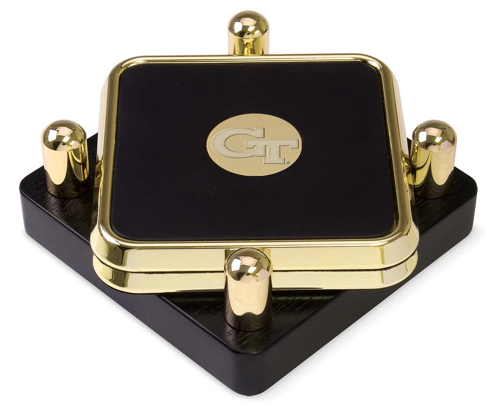 Georgia Tech Yellow Jackets Gold 2-Piece Square Coaster Set