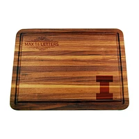 Illinois Fighting Illini Large Acacia Personalized Cutting & Serving Board