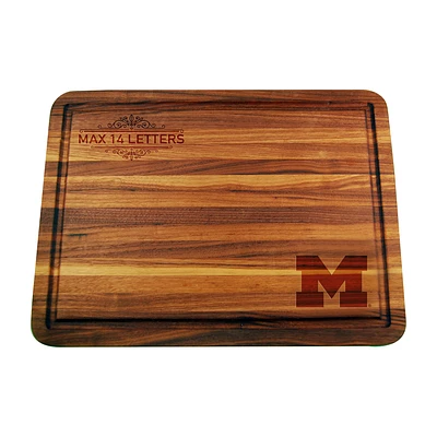 Michigan Wolverines Large Acacia Personalized Cutting & Serving Board