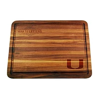 Miami Hurricanes Large Acacia Personalized Cutting & Serving Board