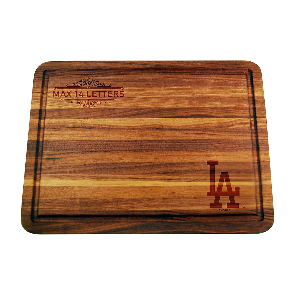 Los Angeles Dodgers Large Acacia Personalized Cutting & Serving Board