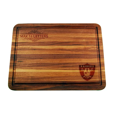 Las Vegas Raiders Large Acacia Personalized Cutting & Serving Board
