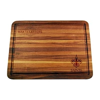 New Orleans Saints Large Acacia Personalized Cutting & Serving Board
