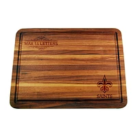 New Orleans Saints Large Acacia Personalized Cutting & Serving Board